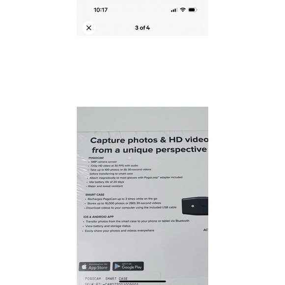 4 New Sealed PogoCam Wearable Camera - Picture 3 of 4